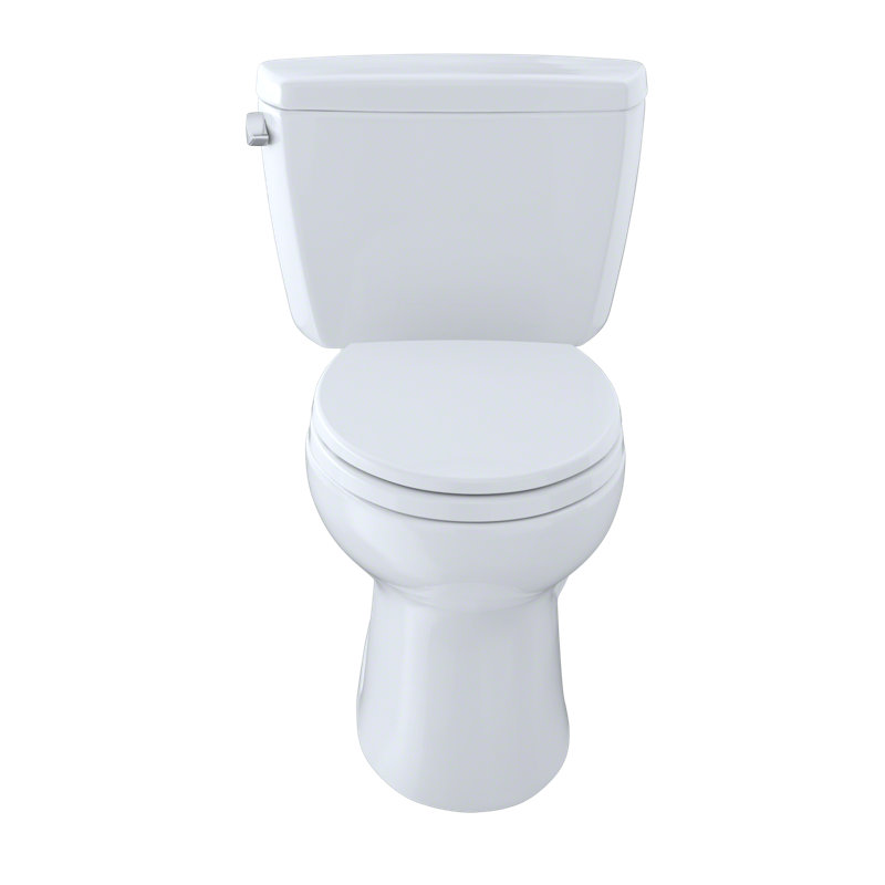 Drake® 1.28 GPF (Water Efficient) Elongated Two-Piece Toilet (Seat Not Included), Left-Hand, Cotton, Dual