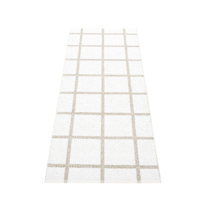 Ada Geometric Area Rug in White/Gray