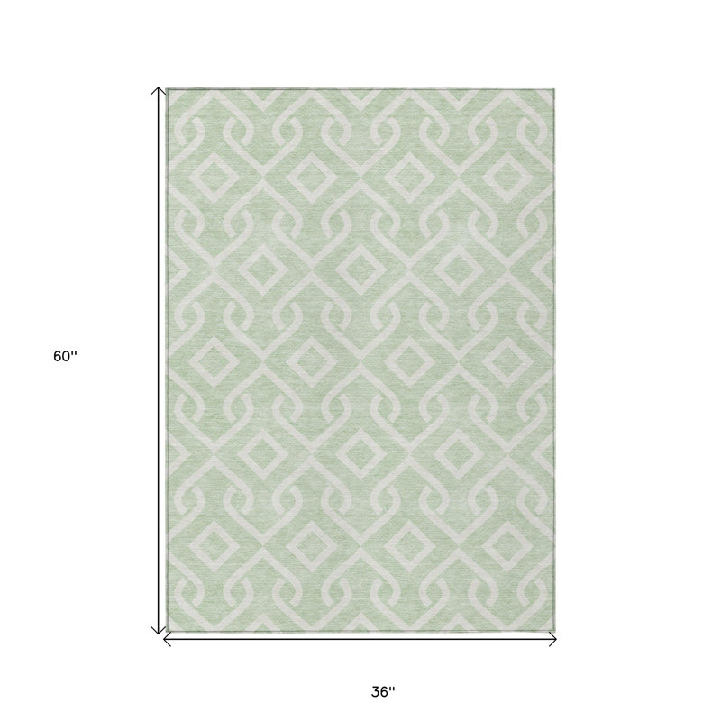 Tapis intérieur / extérieur ivoire lavable 3 pi x 5 pi