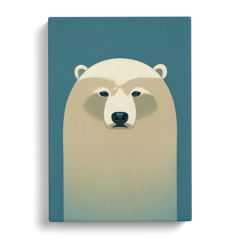 Belton Polar Bear Minimalistic Vol.2 - Wrapped Canvas Print, 50cm H x 35cm W x 3cm D