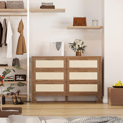 Commode à tiroirs en bois Burlap Design