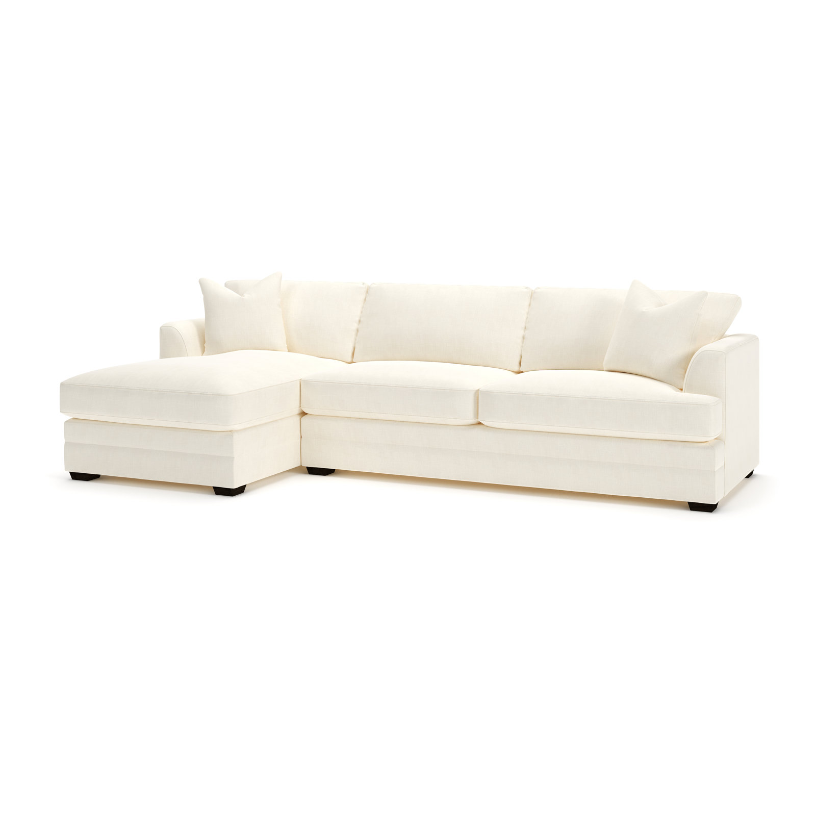 Edan Chaise Sectional, Left Hand Facing, Conversation Pearl Basketweave