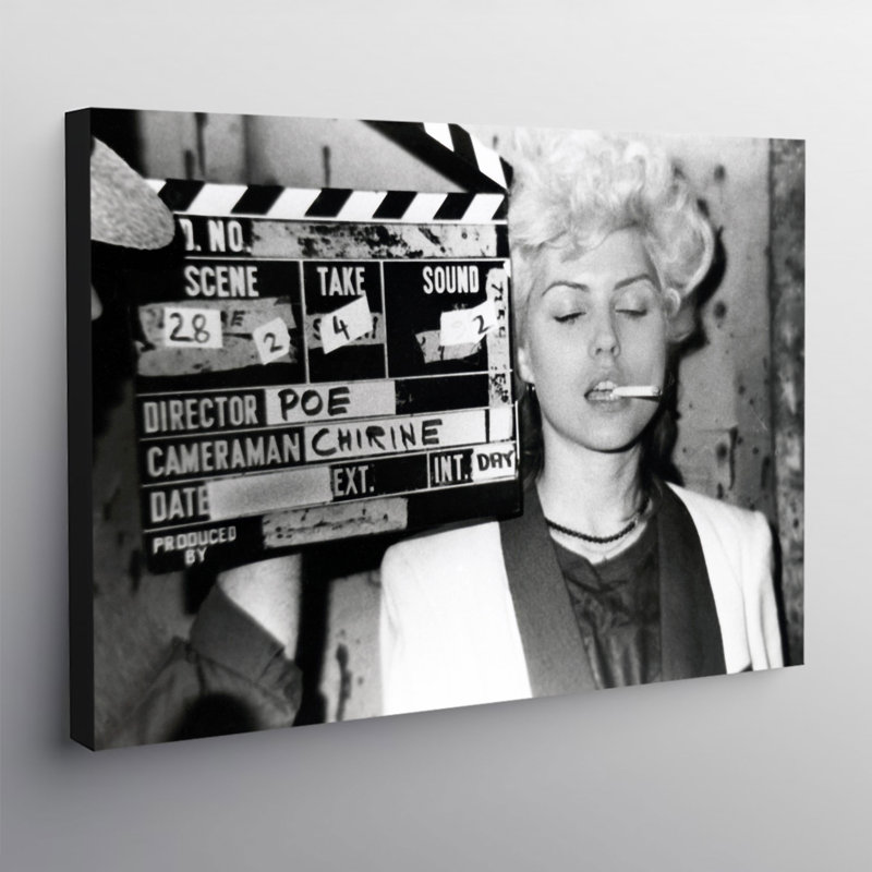Debbie Harry Blondie Smoking - Wrapped Canvas Print, 31cm H x 41cm W x 4cm D