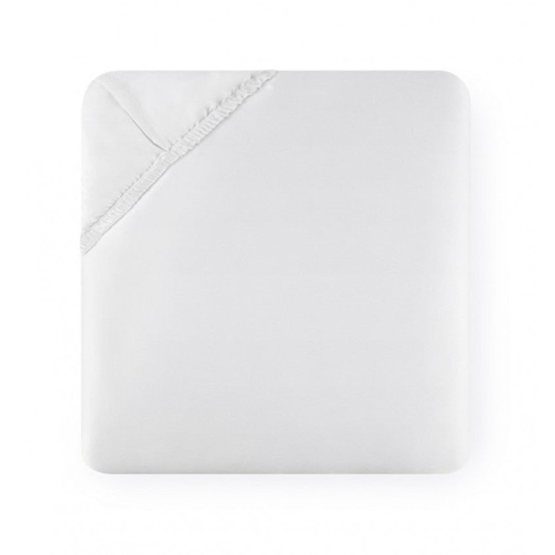 Fiona Sateen Fitted Sheet, White, Twin XL Fitted Sheet