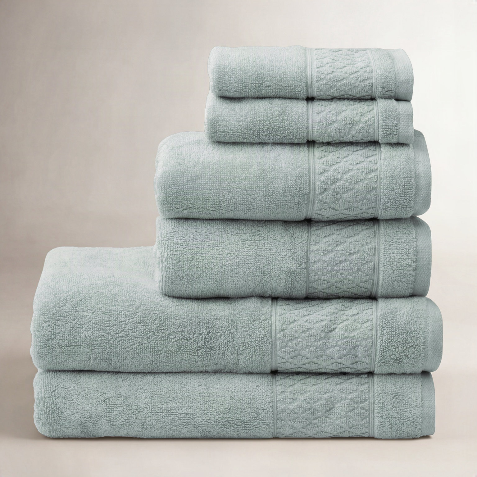 Annaleice 6-Piece Cotton Towel Set, Mineral