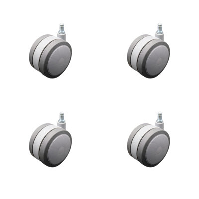 4 Inch Soft Wheel Grip Ring Office Chair Casters Set of 4 SCC