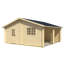 Lasita Falkland 19 x 19 Ft. Premium Garage Log Cabin With Single Glazing (44mm)-1209209499