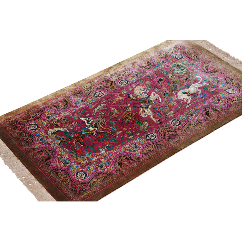 Rug & Kilim’S Modern Classics Pictorial Rug In Red, Brown, Pink Tones