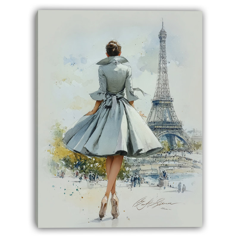 Art mural sur toile Parisian Grace, H 40 po x l 30 po