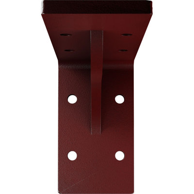 2"W x 6"D x 3 3/4"H Embrey Steel Bracket, Hammered Bright Red