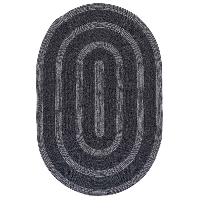 Braided 265 Hand Woven Performance Machine Washable No Pattern Rug, Oval 4' x 6'