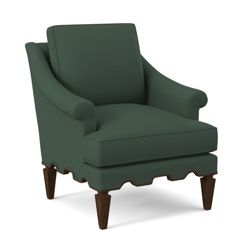 Palm Armchair, American Walnut, Margaret Ebony Polyester Blend
