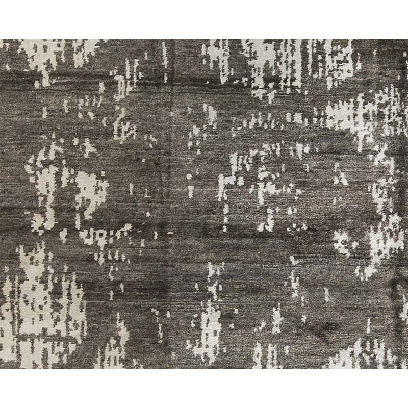 Tapis noir de haute qualité noué à la main