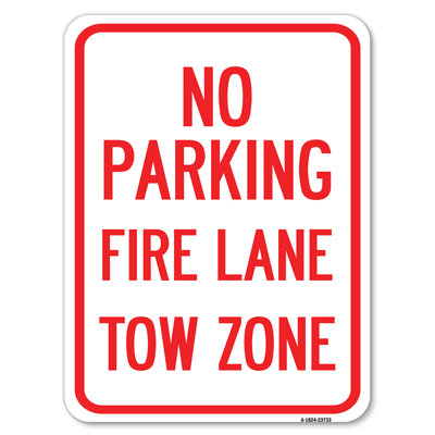 No Parking Fire Lane Tow Zone (K-1645)/23733