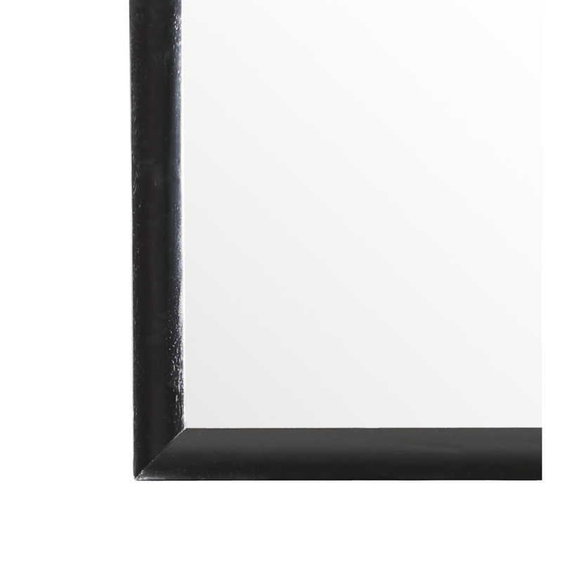 Miroir de commode noir avec reflet transparent - Design moderne, bas sans support inclus