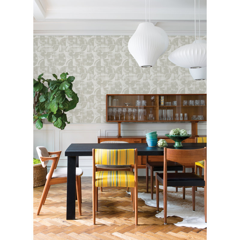 Tavira Abstract Geometric Luxury Wallpaper, Taupe