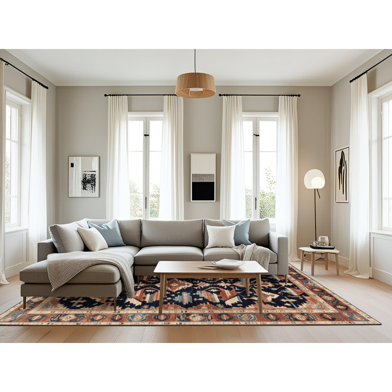 Tapis brun lavable à la machine, Rectangle 6 pi x 9 pi