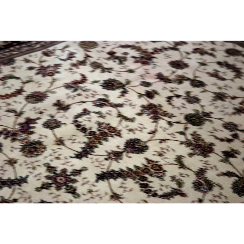 Handmade Silk and Wool Area Rug