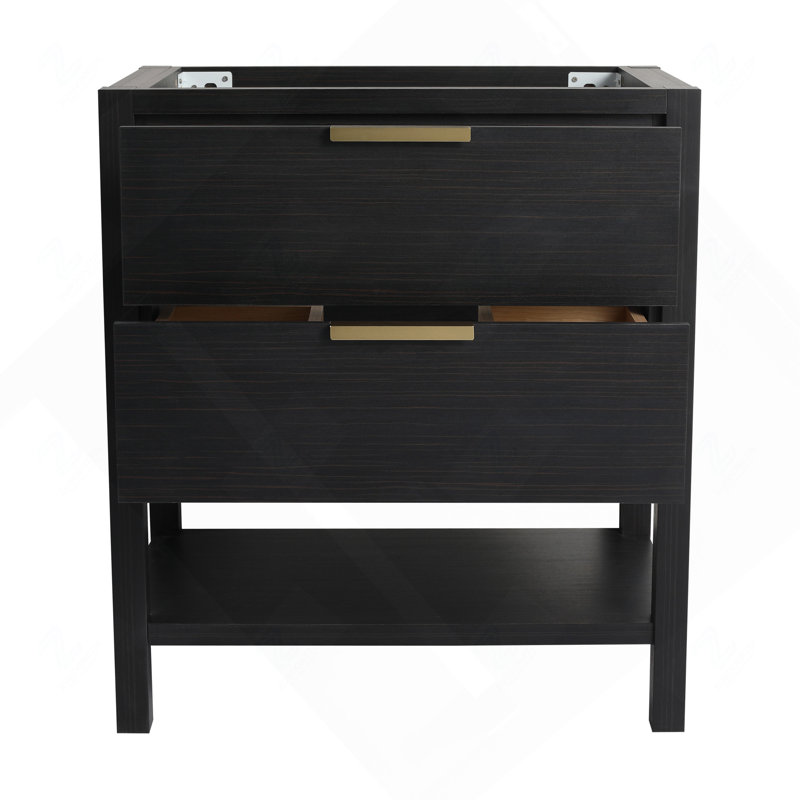 30 Inch Bathroom Vanity Plywood With 2 Drawers (Only Vanity ,Without basin)