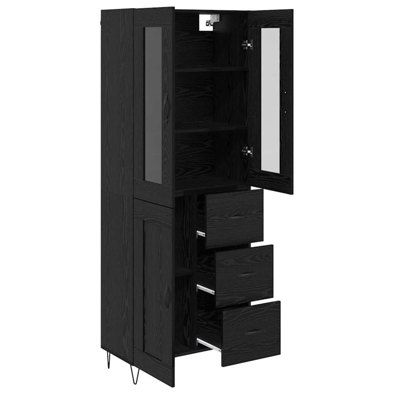 69.5cm Sideboard, Black Oak