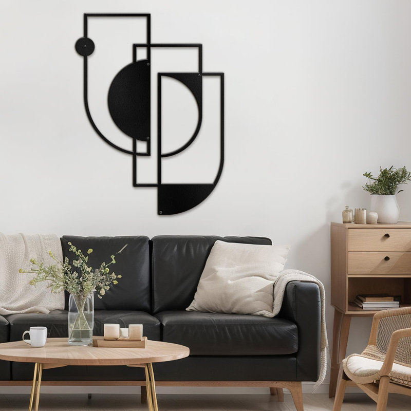 Wall Decor Metal, 18" H x 9" W x 0.05" D, Black