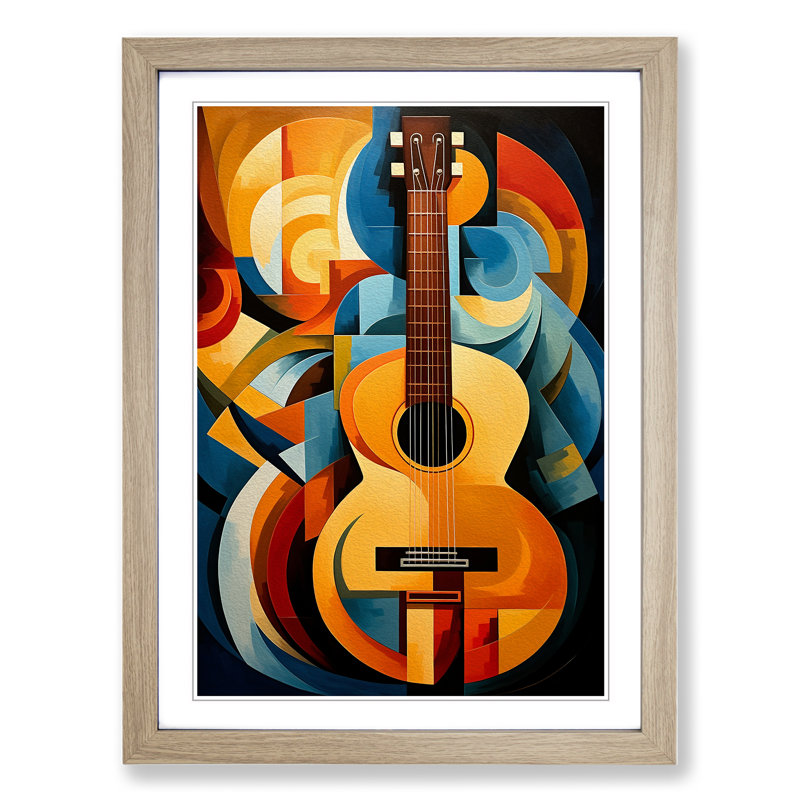 Guitar Cubism No.2 - Framed Print