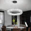 Lustre moderne en cristal à DEL noir-719196918