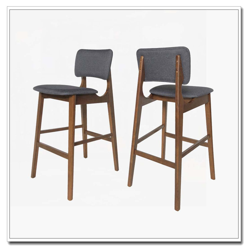 Chaises de bar, îlots de cuisine rembourrés, Gris foncé