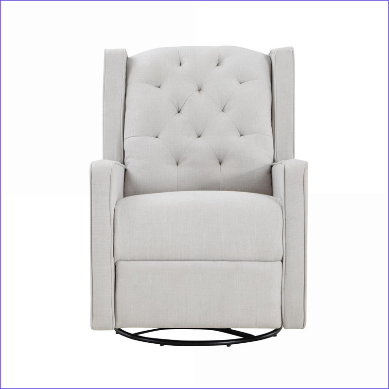 Fauteuils inclinables | Fauteuil inclinable et pivotant Milah | Polyester gris clair