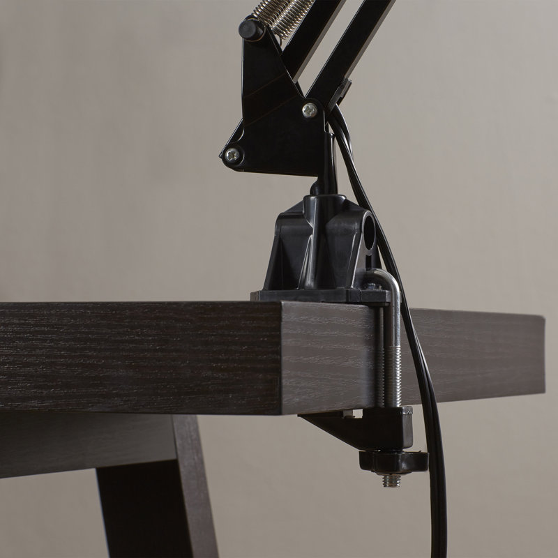 Lampe de bureau à DEL 36 "avec base à pince Hudspeth, Noir