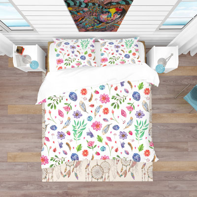 Ensemble de housse de couette bohème et éclectique