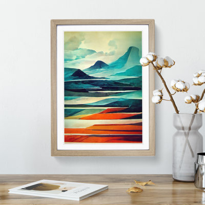 Mountain Landscape Abstract No.3 - Framed Print