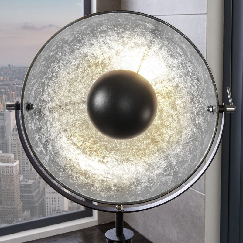Fiedler 146cm Tripod Floor Lamp, Black/Silver