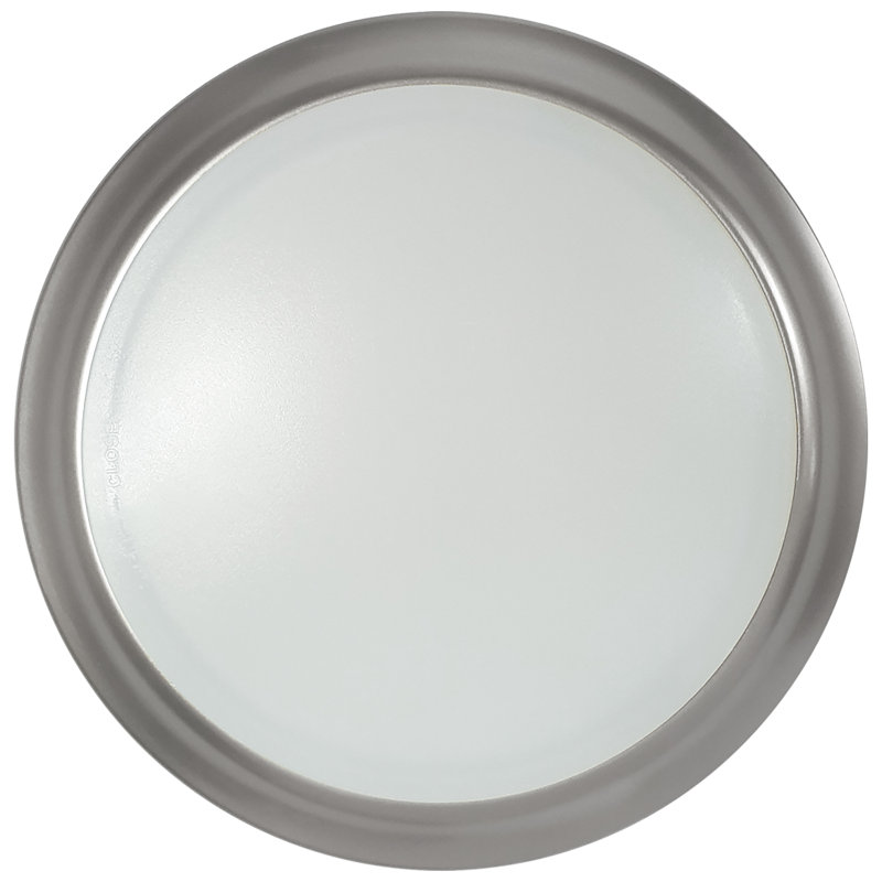 Vilkoski Acrylic LED Flush Mount, 3000, Brushed Nickel, 1.28" H x 9.49" W x 9.49" D