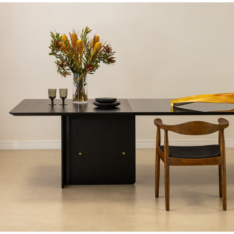 Livorno 102.5" Rectangular Dining Table with glass