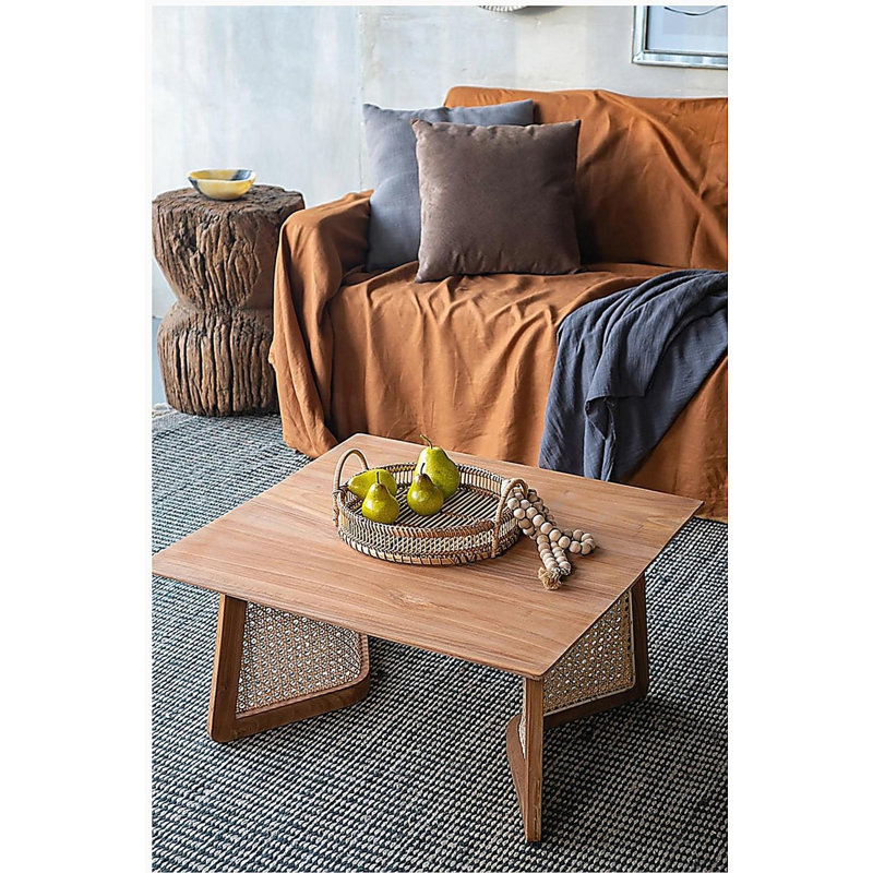Table basse 27,6 x 27,6 x 13,8 po en teck