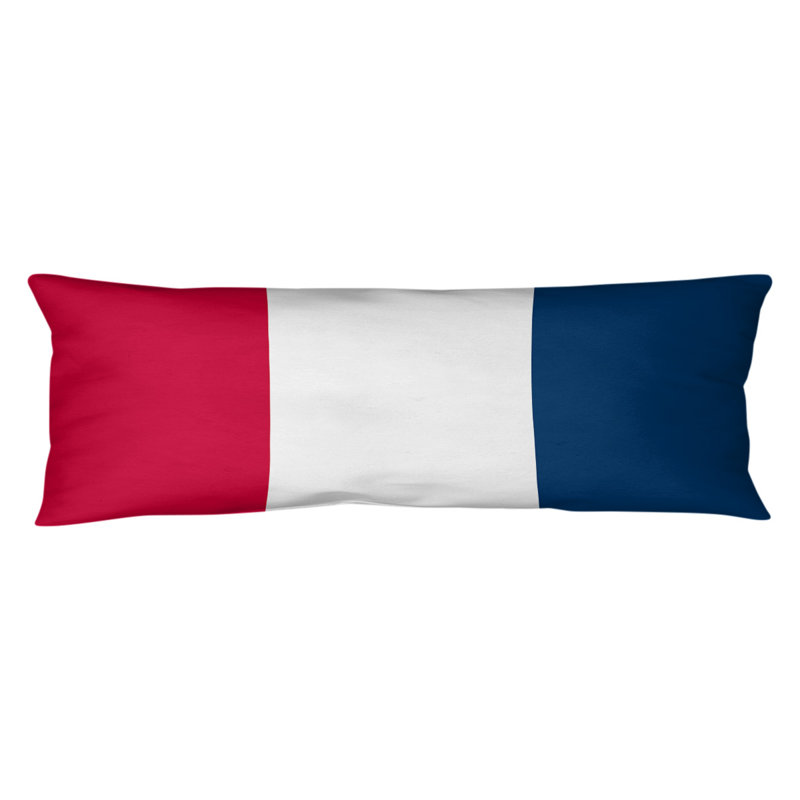 Stripes Medium Polyester/Polyfill Body Pillow, Arizona, White/Navy