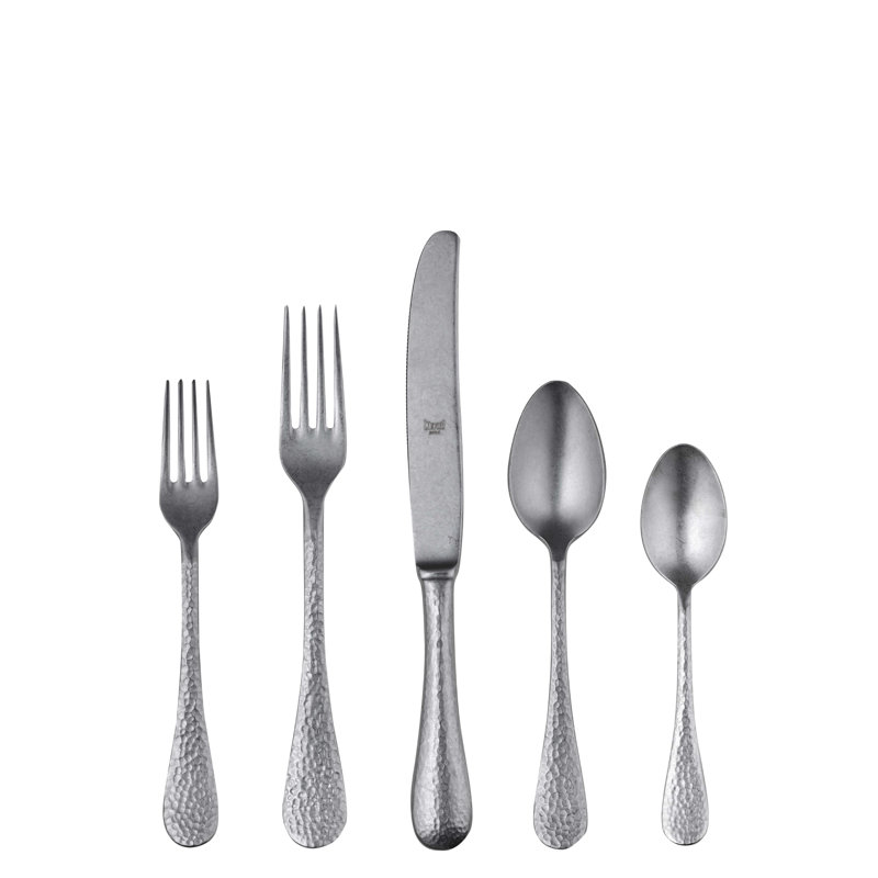 MEPRA Epoque Stainless Steel Flatware Set, Pewter Silver