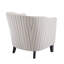 Fauteuil demi-tonneau rembourré à rayures