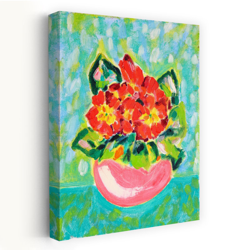 Art contemporain, art abstrait de printemps, H 60 po x l 40 po