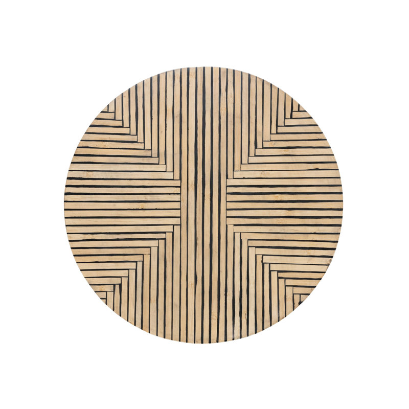 Plateau tournant géométrique en bois
