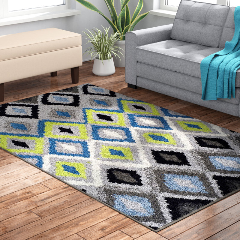 Melendez Wool Geometric Indoor Rug, Rectangle 2' x 3'