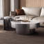 Modern simple round rock table combination-107393340