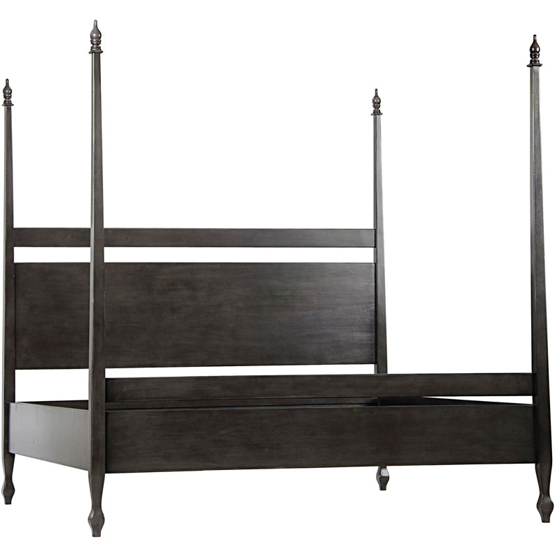 Venice Solid Wood Four Poster Bed, Weathered, Queen