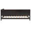 Lit de jour simple, conception de style Mid-Century avec accoudoirs et accoudoirs en bois