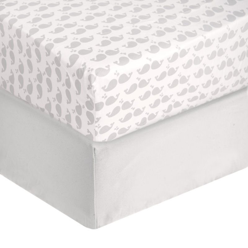 Animals 100% Brushed Microfiber Polyester 2 - Piece Standard Crib Sheet Set
