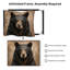 Très grand reproduction d'art sur toile - Portrait d'ours noir brun - Décoration de salon rustique - «Assemblage requis du cadre (cadre non fini)»-130841841