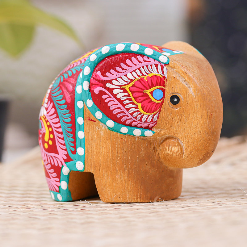Novica Handmade Tiny Beloved Wood Figurine