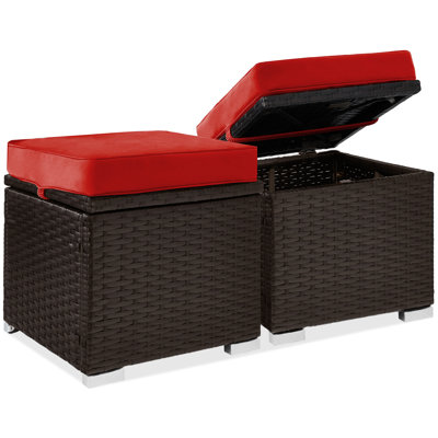 Adnand Metal Outdoor Ottoman