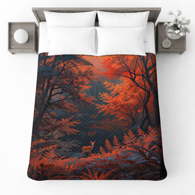 Couvre-lit de chevreuil Autumn Forest